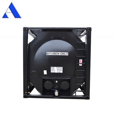 UN T3 Fire Heating 20ft Bitumen ISO Tank Container with CSC Certificate and 16MnDR Vessel Material