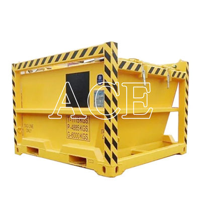1115KGS Tare Mass Offshore Cutting Mud Skip BV Certified Closed Container for Drilling -20 C Design DNV 2.7-1 Standard