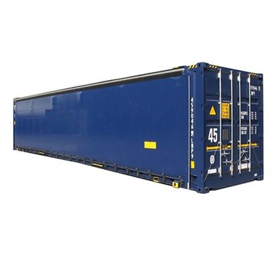 45ft High Cube PVC Curtain Side Door CSC Certified Dry Shipping Container with 13556 x 2420 x 2474 mm Internal Dimensions