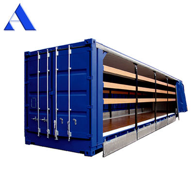 45ft High Cube PVC Curtain Side Door CSC Certified Dry Shipping Container with 13556 x 2420 x 2474 mm Internal Dimensions