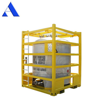 2900L-5000L Capacity Vertical Offshore Tank Container with Lifting Frame Weld Seam Acid Cleaning and Passivation Finish