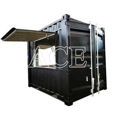 Kiosk 10ft Shipping Container Coffee Shop Custom Made Movable Bar Cafe Store with Plywood Floor