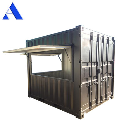 Kiosk 10ft Shipping Container Coffee Shop Custom Made Movable Bar Cafe Store with Plywood Floor
