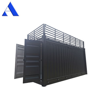 Professional Customized Side Opening 20ft Shipping Container Coffee Shop Fast Food Shop with Ladder and Top Security Rail
