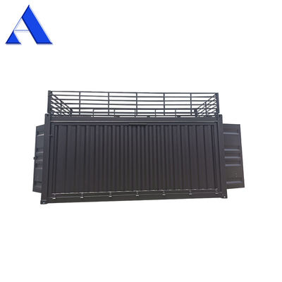 Professional Customized Side Opening 20ft Shipping Container Coffee Shop Fast Food Shop with Ladder and Top Security Rail