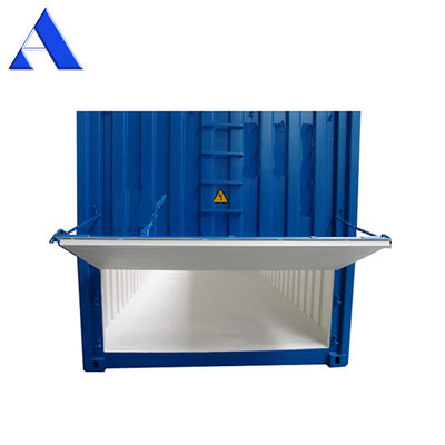 Top Loading Front Unloading Steel Floor 20ft Dry Cargo Grain Intermediate Bulk Storage ISO Shipping Container