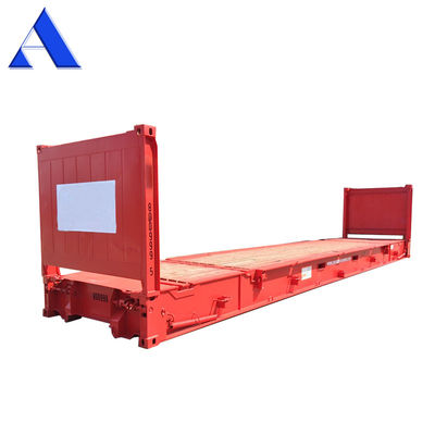 40ft 40' Steel Corten Steel Flat Rack Shipping Containers with Plywood Floor and Collapsible End Flatrack CSC Certified