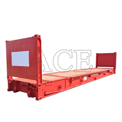40ft 40' Steel Corten Steel Flat Rack Shipping Containers with Plywood Floor and Collapsible End Flatrack CSC Certified