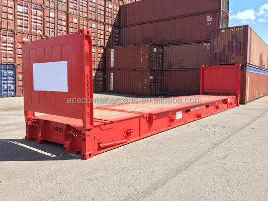 40ft 40' Steel Corten Steel Flat Rack Shipping Containers with Plywood Floor and Collapsible End Flatrack CSC Certified