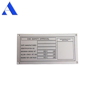 Stainless Steel CSC Plate for 20' Container Parts and Corrosion Prevention in ISO Shipping Container