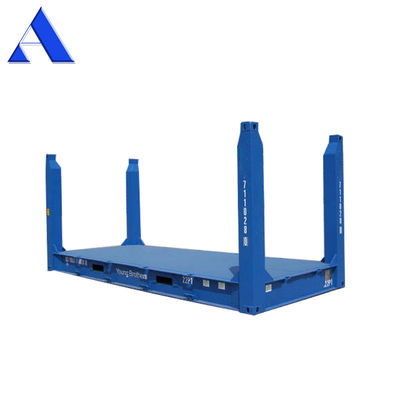 20ft 20 ft Flat Rack Container with CSC Certified Custom Color Logo Corten Steel Fixed Corner Post and BV GL ABS Approval