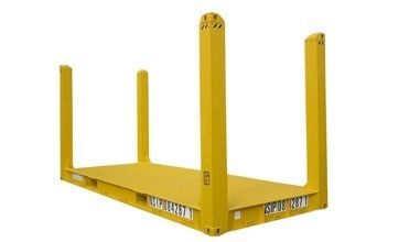 20ft 20 ft Flat Rack Container with CSC Certified Custom Color Logo Corten Steel Fixed Corner Post and BV GL ABS Approval