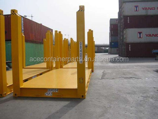 20ft 20 ft Flat Rack Container with CSC Certified Custom Color Logo Corten Steel Fixed Corner Post and BV GL ABS Approval