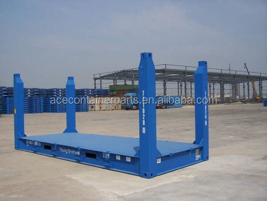 20ft 20 ft Flat Rack Container with CSC Certified Custom Color Logo Corten Steel Fixed Corner Post and BV GL ABS Approval