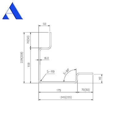 6mm Thickness lSO Dry Cargo Shipping Container Parts and Accessories Front Corner Post with Zinc Shop Primer Painting
