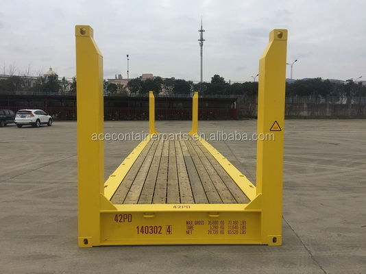Transportation Equipment 40ft Flat Rack Container with Steel Fixed Corner Post Max Payload 47370KGS ISO Certified