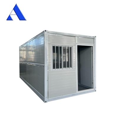 Fast Install Foldable Collapsible 20ft 6m Flat Rack Storage Container House with Sandwich Panel