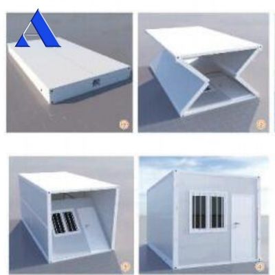 Fast Install Foldable Collapsible 20ft 6m Flat Rack Storage Container House with Sandwich Panel