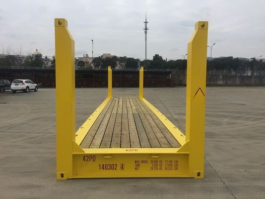 70 cbm Capacity 40' Fixed Corner Post Flat Rack Flatrack Shipping Container 500KGS Max Gross Weight