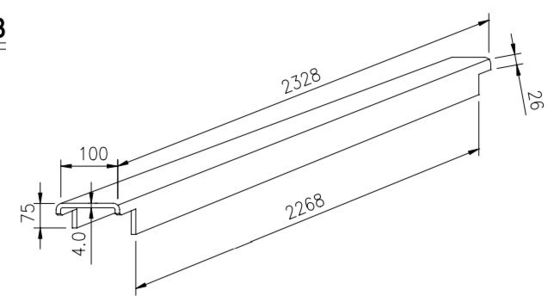 Shipping Container Spare Parts Bottom Support Beam Corten Steel 4.0mm 4.5mm Container Cross Member for Container Parts