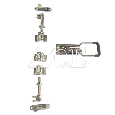 304 Stainless Steel Truck Body Parts Full Set of 22mm Pipe Polished Truck Container Door Locks for Customized Locking Rod Length