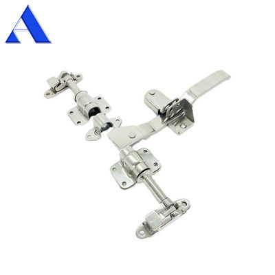 304 Stainless Steel Truck Body Parts Full Set of 22mm Pipe Polished Truck Container Door Locks for Customized Locking Rod Length