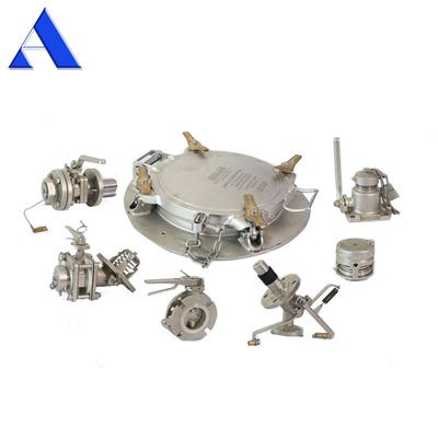 500mm Manhole 3'' BSP SS316 Bottom Discharge Butterfly Valve for Plastic Documents Holder ISO Tank Container