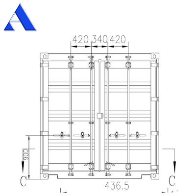 20ft and 40ft Dry Cargo Shipping Container Rear or Side Doors Finished Surface Standard Size As per your requirement