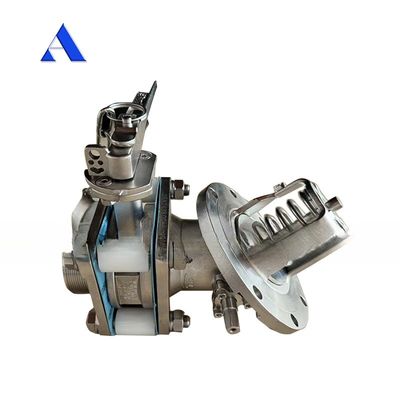 ISO Tank Container Spare Parts 3 inch 45 Degrees Bottom Discharge and Sample Valve with Pressure Gauge 1.4''BSP 0-40 bar