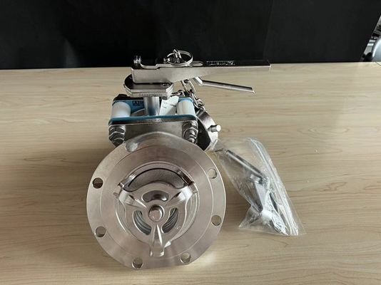 ISO Tank Container Spare Parts 3 inch 45 Degrees Bottom Discharge and Sample Valve with Pressure Gauge 1.4''BSP 0-40 bar