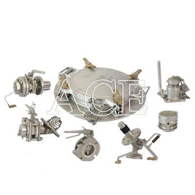 ISO Tank Shipping Container Spare Parts and Accessories 500mm Low Profile Manlid Assembly with Air Inlet Ball Valve 1.5'' BSP