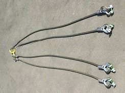 10-Ton Lifting Capacity Galvanized Sling Cable 4 legs Offshore Container Steel Coated Wire Rope Sling DNV 2.7-1 Standard