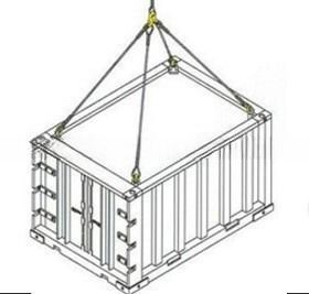 10-Ton Lifting Capacity Galvanized Sling Cable 4 legs Offshore Container Steel Coated Wire Rope Sling DNV 2.7-1 Standard