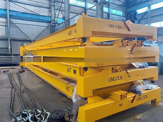 Condition 42 Tons Payload 40ft Shipping Container Spreader Semi-Auto Lifting Beams with Sling Demension 12118 x 2438 mm