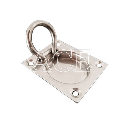 2000KN M.B.L Compression Stainless Steel Floor Mount Rope Car and Truck Accessories Lashing Tie Down D Rope Ring for Heavy-Duty