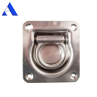 2000KN M.B.L Compression Stainless Steel Floor Mount Rope Car and Truck Accessories Lashing Tie Down D Rope Ring for Heavy-Duty