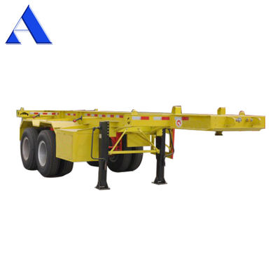 Customized Container Chassis 2 Axle Skeleton Semi Trailer for 20ft Shipping Container Transportation