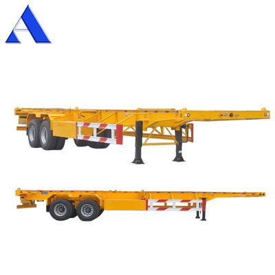 Customized Container Chassis 2 Axle Skeleton Semi Trailer for 20ft Shipping Container Transportation