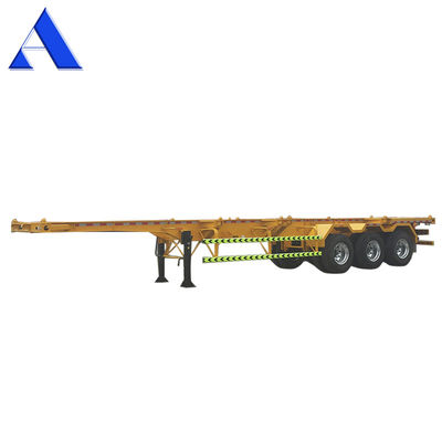 Customized Container Chassis 2 Axle Skeleton Semi Trailer for 20ft Shipping Container Transportation