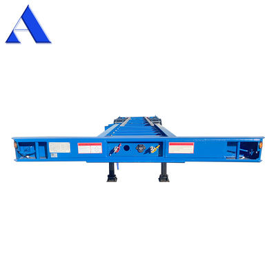 12R22.5 Linglong Tire 2 Axle 40ft 20ft Shipping Chassis with Gooseneck Skeleton Truck Frame Semi Trailer Container