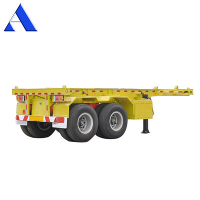 12R22.5 Linglong Tire 2 Axle 40ft 20ft Shipping Chassis with Gooseneck Skeleton Truck Frame Semi Trailer Container