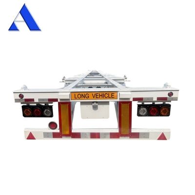 53ft Gooseneck Skeleton Truck Frame Semi Trailer Container Shipping Chassis with Excellent Features and Durable FUWA Axle