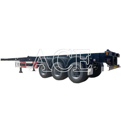 Truck Trailer 40ft Steel Shipping Container Semi Trailer 3 Axles Skeleton Frame Transportation Chassis for Cargo Loading