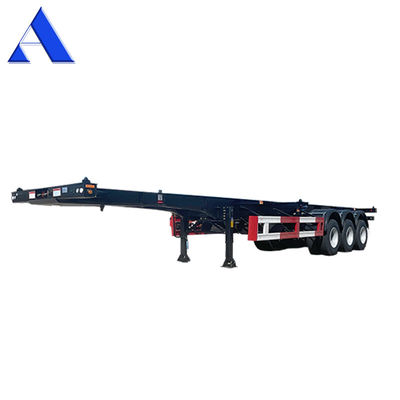 Truck Trailer 40ft Steel Shipping Container Semi Trailer 3 Axles Skeleton Frame Transportation Chassis for Cargo Loading