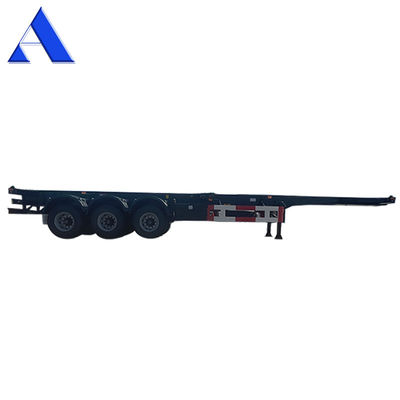 Truck Trailer 40ft Steel Shipping Container Semi Trailer 3 Axles Skeleton Frame Transportation Chassis for Cargo Loading