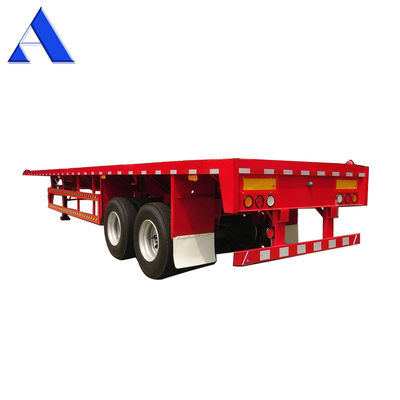 Twist Locks 4 Sets/12 Sets 3 Axles Heavy Duty Steel Shipping Container Flatbed Frame Semi Trailers for Transportation