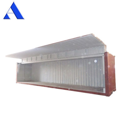 40 Foot Wing Flying Open Side Door Shipping Container with Electric Hydraulic Cylinder CSC Plate and 76.4 CBM Capacity