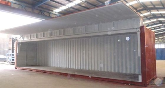 40 Foot Wing Flying Open Side Door Shipping Container with Electric Hydraulic Cylinder CSC Plate and 76.4 CBM Capacity