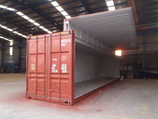 40 Foot Wing Flying Open Side Door Shipping Container with Electric Hydraulic Cylinder CSC Plate and 76.4 CBM Capacity