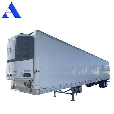 Semi-Trailer Truck 2 Axles 8 Wheels 40ft 48ft 53ft Flatbed 12R22.5 Tyre Insulated Van Reefer Steel Iron Material TS16949 Certificate